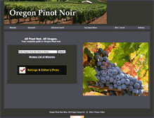 Tablet Screenshot of oregonpinotnoirwine.com